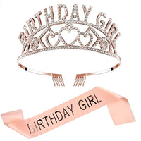 HKM-620819 Elegant Crown Tiara Headband Set for Birthday Parties and Celebrations