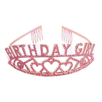 HKM-620819 Elegant Crown Tiara Headband Set for Birthday Parties and Celebrations