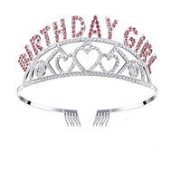 HKM-620819 Elegant Crown Tiara Headband Set for Birthday Parties and Celebrations