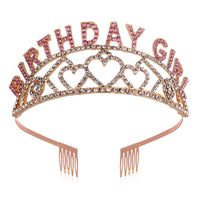 HKM-620819 Elegant Crown Tiara Headband Set for Birthday Parties and Celebrations