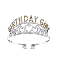 HKM-620819 Elegant Crown Tiara Headband Set for Birthday Parties and Celebrations