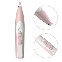 HKM-769171 Electric Pet Hair Trimmer for Cats and Dogs - Rechargeable and Battery Operated Scissors in White and Pink