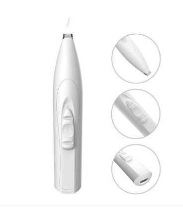 HKM-769171 Electric Pet Hair Trimmer for Cats and Dogs - Rechargeable and Battery Operated Scissors in White and Pink