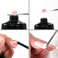HKM-203795 Poly Gel Nail Kit - UV Builder Gel for Enhancement and Extension with Slip Solution - French Style Varnish Set