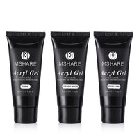 HKM-203795 Poly Gel Nail Kit - UV Builder Gel for Enhancement and Extension with Slip Solution - French Style Varnish Set