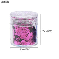 HKM-464787 Hexagonal Glitter Sequin Set - 12 Colors for Body, Face & Nail Art, 10ml Each