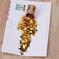 HKM-464787 Hexagonal Glitter Sequin Set - 12 Colors for Body, Face & Nail Art, 10ml Each