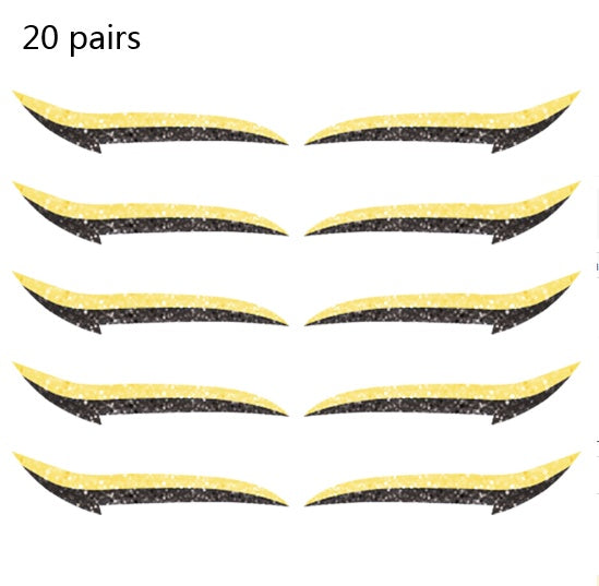 HKM-178515 Reusable Eyeliner Stickers in Multiple Colors – 10 Stickers per Pair, Various Designs Available