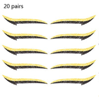 HKM-178515 Reusable Eyeliner Stickers in Multiple Colors – 10 Stickers per Pair, Various Designs Available