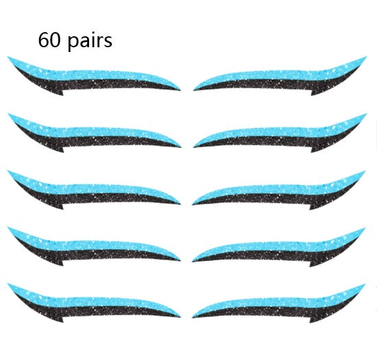 HKM-178515 Reusable Eyeliner Stickers in Multiple Colors – 10 Stickers per Pair, Various Designs Available