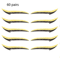 HKM-178515 Reusable Eyeliner Stickers in Multiple Colors – 10 Stickers per Pair, Various Designs Available