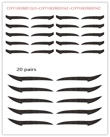 HKM-178515 Reusable Eyeliner Stickers in Multiple Colors – 10 Stickers per Pair, Various Designs Available