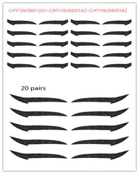 HKM-178515 Reusable Eyeliner Stickers in Multiple Colors – 10 Stickers per Pair, Various Designs Available