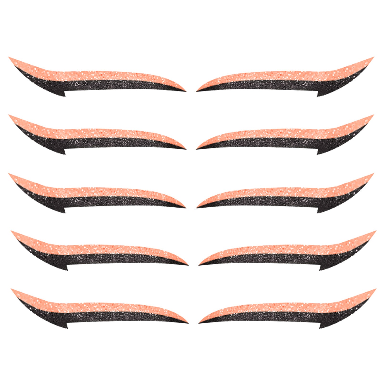 HKM-178515 Reusable Eyeliner Stickers in Multiple Colors – 10 Stickers per Pair, Various Designs Available