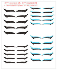 HKM-178515 Reusable Eyeliner Stickers in Multiple Colors – 10 Stickers per Pair, Various Designs Available