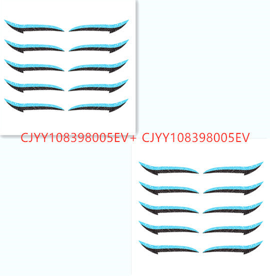 HKM-178515 Reusable Eyeliner Stickers in Multiple Colors – 10 Stickers per Pair, Various Designs Available