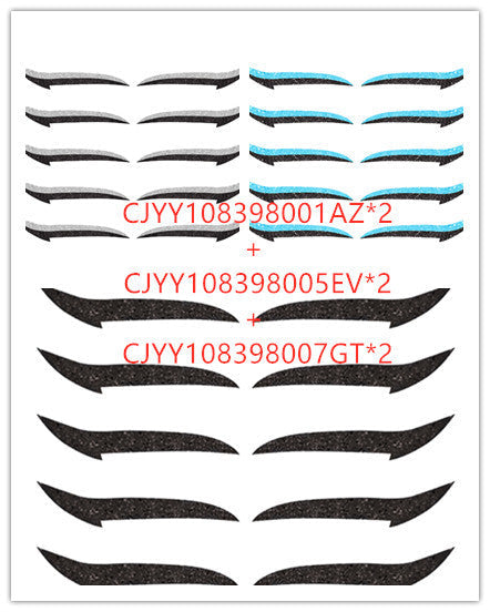 HKM-178515 Reusable Eyeliner Stickers in Multiple Colors – 10 Stickers per Pair, Various Designs Available