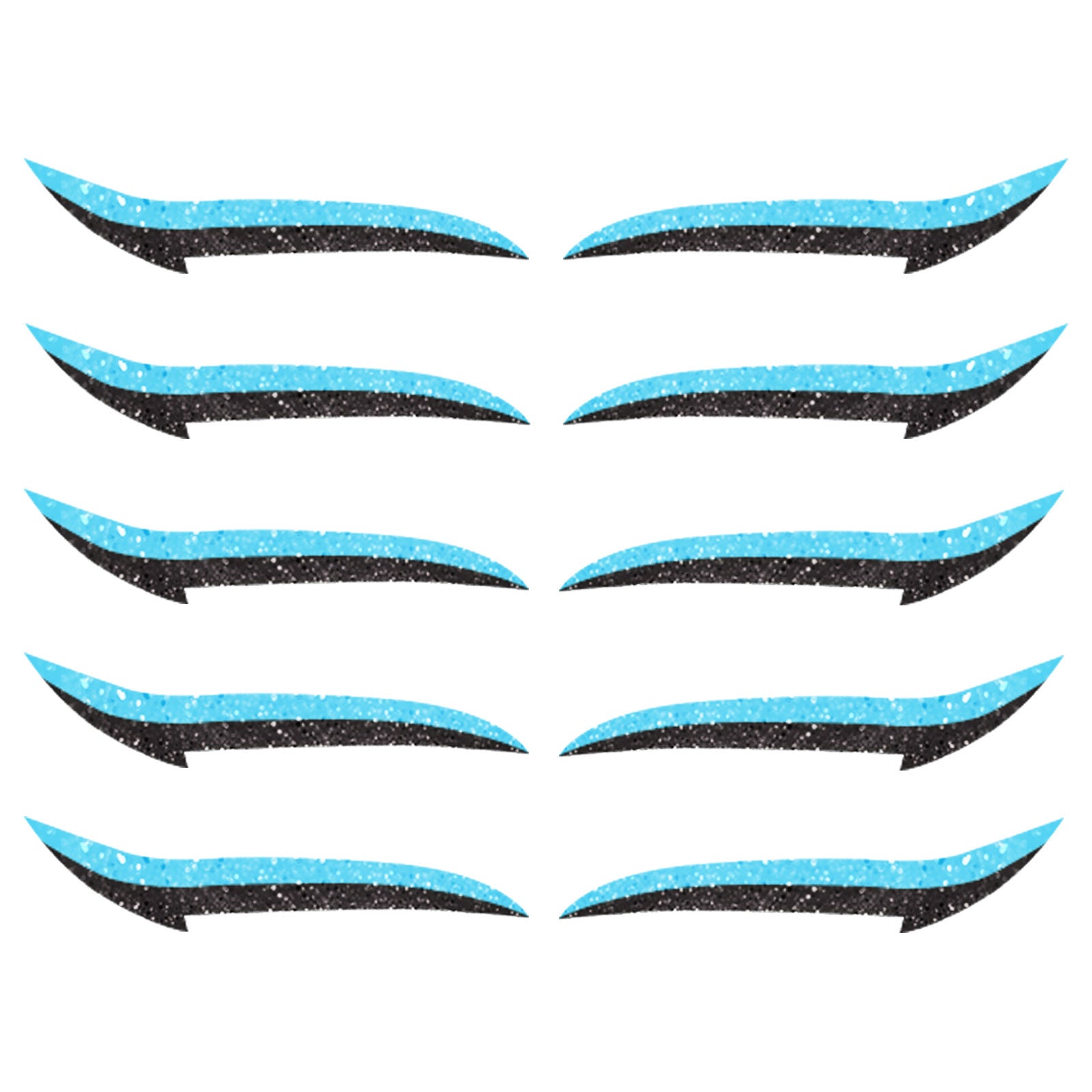 HKM-178515 Reusable Eyeliner Stickers in Multiple Colors – 10 Stickers per Pair, Various Designs Available