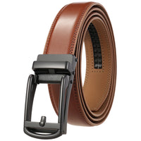 HKM-756627 Reverse Pull Buckle Leather Casual Belt - Model LY33-23428-1