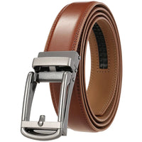HKM-756627 Reverse Pull Buckle Leather Casual Belt - Model LY33-23428-1