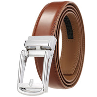 HKM-756627 Reverse Pull Buckle Leather Casual Belt - Model LY33-23428-1