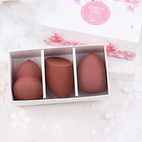 HKM-711059 Hydrophilic Polyurethane Gourd-Shaped Powder Puff - 3 Pack, Skin-Friendly, Wet & Dry Use