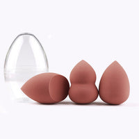HKM-711059 Hydrophilic Polyurethane Gourd-Shaped Powder Puff - 3 Pack, Skin-Friendly, Wet & Dry Use
