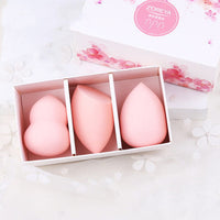 HKM-711059 Hydrophilic Polyurethane Gourd-Shaped Powder Puff - 3 Pack, Skin-Friendly, Wet & Dry Use