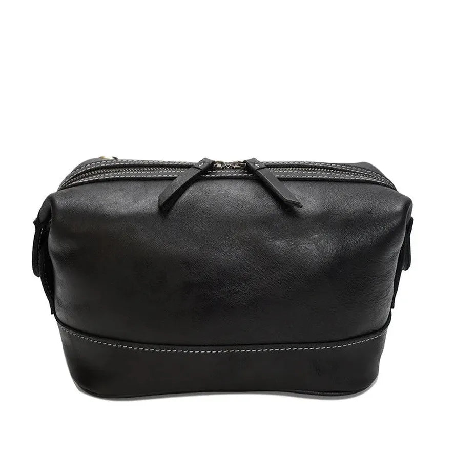KTX-414483 Vintage Men's Leather Cosmetic Pouch for Grooming Essentials
