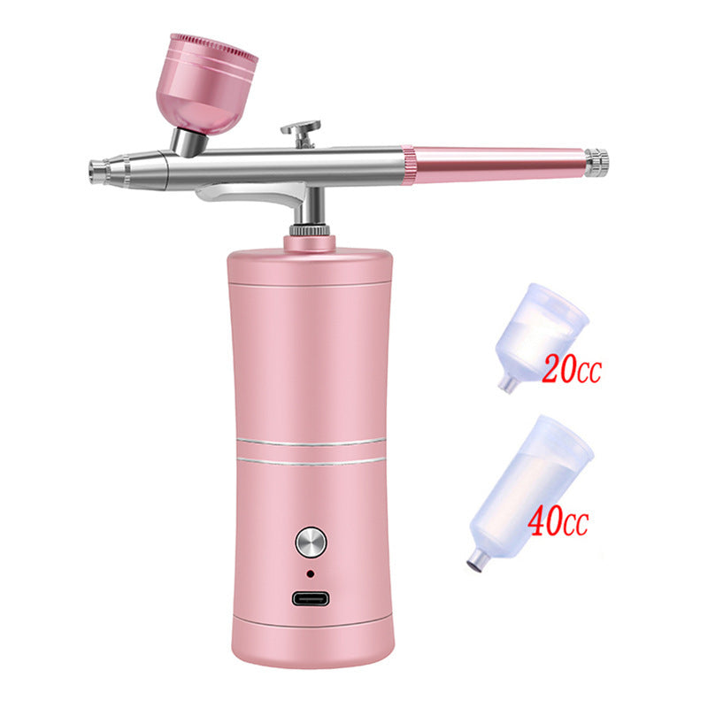 HKM-611603 Automatic Airbrush Spray Gun System with Iron Pot and Dual Paint Pots