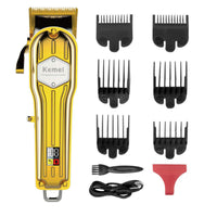 HKM-560787 Rechargeable Electric Hair Clipper with LCD Screen and Washable Blade