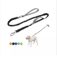 HKM-533459 Heavy-Duty Dog Leash with Padded Double Handles and Car Seat Belt Attachment, 4-6 Feet Long, Suitable for Medium to Large Dogs
