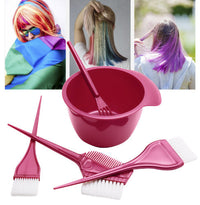HKM-905363 Three-Piece Hair Dye Application Kit with Brush, Bowl, and Hairpin - Black