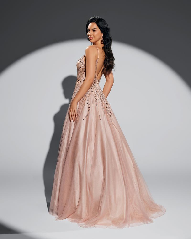 HKM-136019 Elegant Pink Evening Dress for Women - Style EZ25061