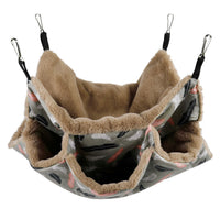 HKM-466771 Cozy Hanging Bed & Tunnel for Small Animals - Ideal for Guinea Pigs, Rats, Squirrels, and Ferrets - 34x34cm Pet Cage Hammock