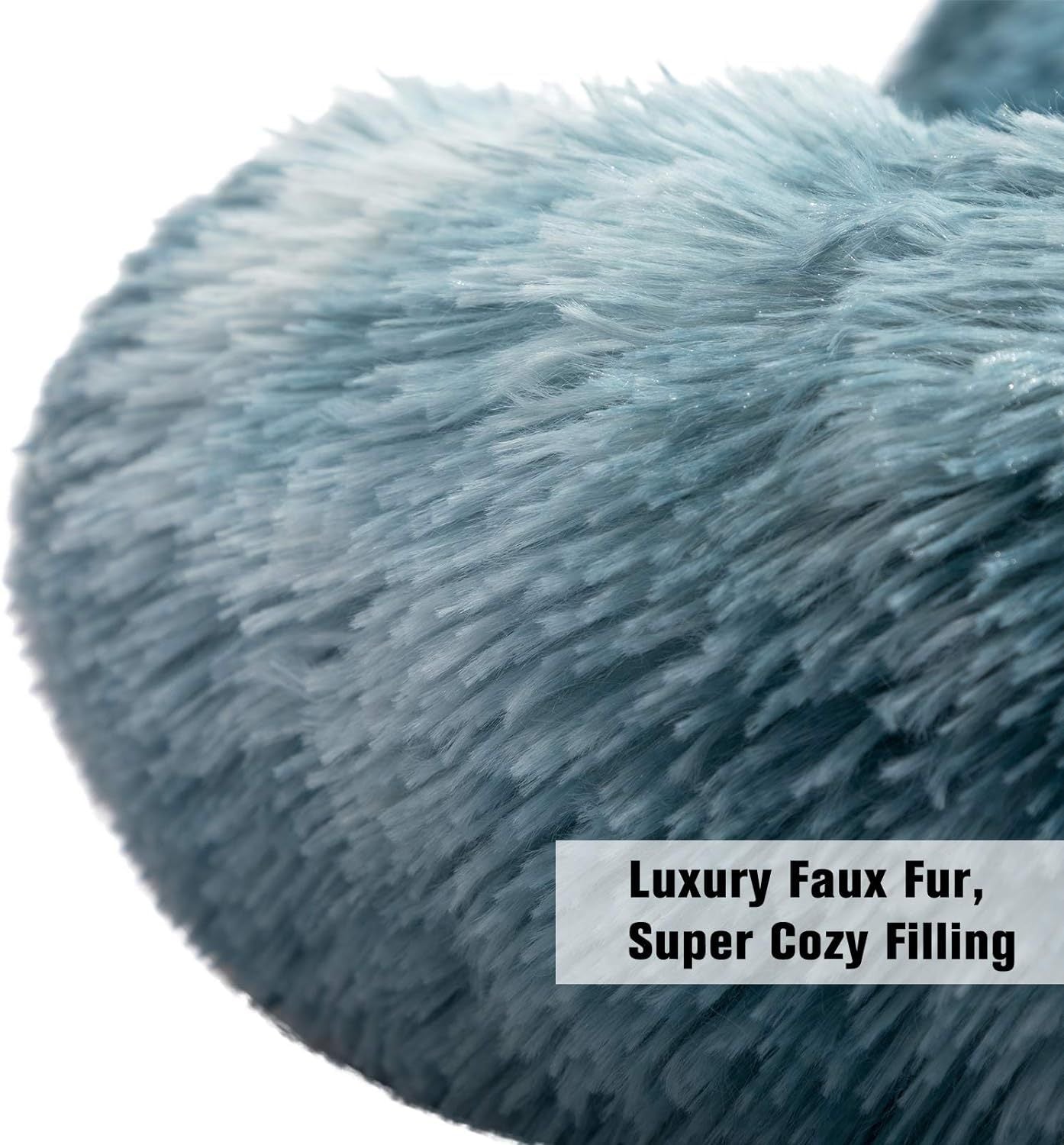 HKM-789523 Cozy Self-Warming Round Faux Fur Donut Pet Bed for Cats and Dogs