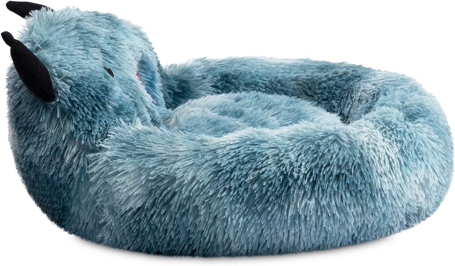 HKM-789523 Cozy Self-Warming Round Faux Fur Donut Pet Bed for Cats and Dogs