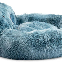 HKM-789523 Cozy Self-Warming Round Faux Fur Donut Pet Bed for Cats and Dogs