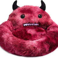 HKM-789523 Cozy Self-Warming Round Faux Fur Donut Pet Bed for Cats and Dogs