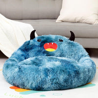 HKM-789523 Cozy Self-Warming Round Faux Fur Donut Pet Bed for Cats and Dogs