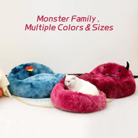 HKM-789523 Cozy Self-Warming Round Faux Fur Donut Pet Bed for Cats and Dogs