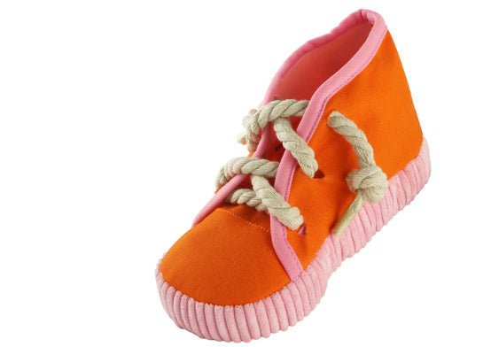 HKM-010195 Pet Simulation Sounding Toy - Colorful Cloth Canvas Shoes