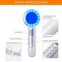 HKM-311571 Negative Ion Beauty Device with RGB Phototherapy and Ultrasound Technology for Skin Rejuvenation and Nourishment
