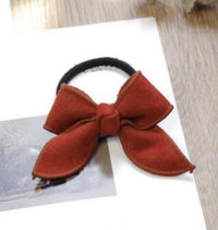 HKM-397203 Korean Style Handmade Suede Bow Hair Rope in Various Colors