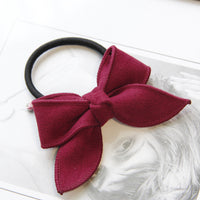 HKM-397203 Korean Style Handmade Suede Bow Hair Rope in Various Colors