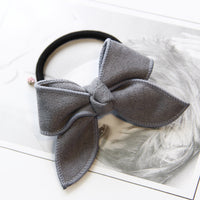 HKM-397203 Korean Style Handmade Suede Bow Hair Rope in Various Colors