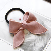 HKM-397203 Korean Style Handmade Suede Bow Hair Rope in Various Colors