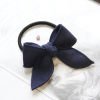 HKM-397203 Korean Style Handmade Suede Bow Hair Rope in Various Colors