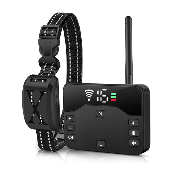 JMT-154250 Wireless Electric Dog Fence Containment System with Waterproof Shock Training Collar for All Dog Sizes