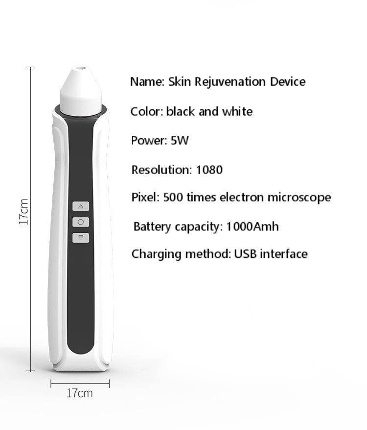 HKM-244883 Black and White Skin Rejuvenation Device with 1080P Visual Blackhead Suction and Air Pump Technology